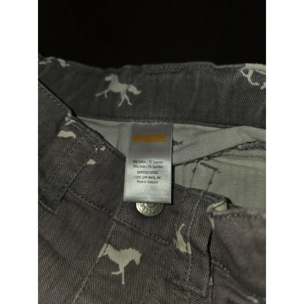 Gymboree wild for horses horse grey jeans size 4